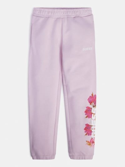 Gyerek Guess Front Logo Active Nadrág Lilac | HU-101810