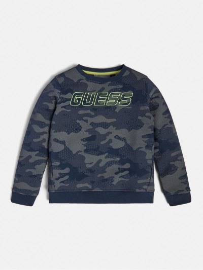 Gyerek Guess Front Logo Active Pulóverek Szürke | HU-229187