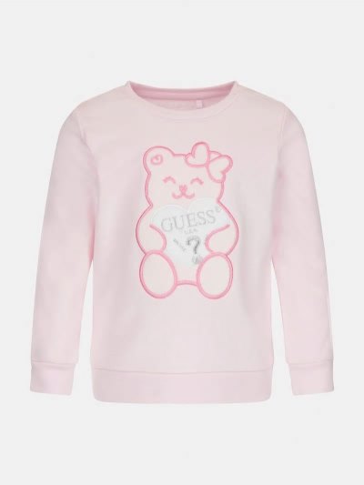 Gyerek Guess Front Logo Pulóverek Rózsaszín | HU-352431