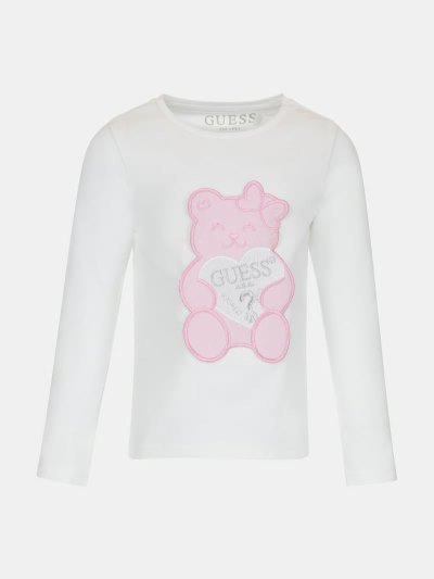 Gyerek Guess Front Logo Póló Fehér | HU-008010