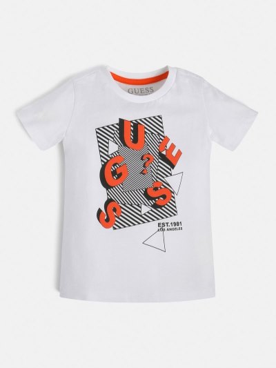 Gyerek Guess Front Logo Póló Fehér | HU-938052