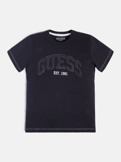 Gyerek Guess Front Logo Póló Kék | HU-906903