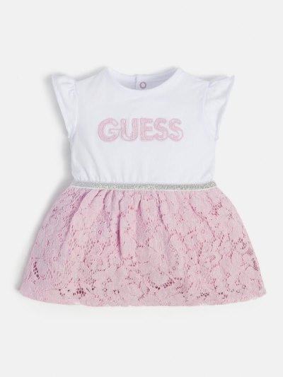 Gyerek Guess Front Logo Ruha Fehér | HU-749553
