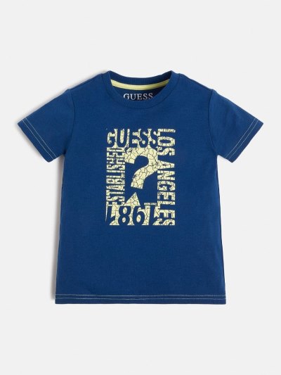 Gyerek Guess Front Print Póló Kék | HU-293108