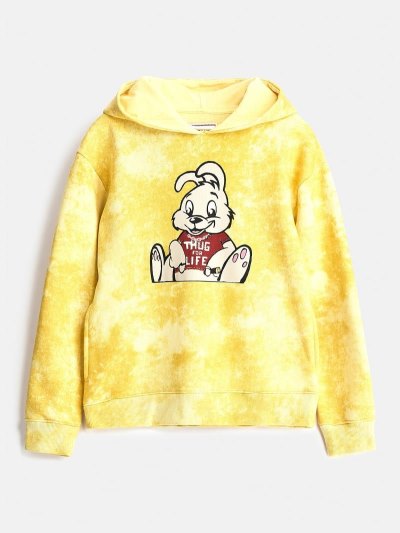 Gyerek Guess Graffiti Print Pulóverek Sárga | HU-995257
