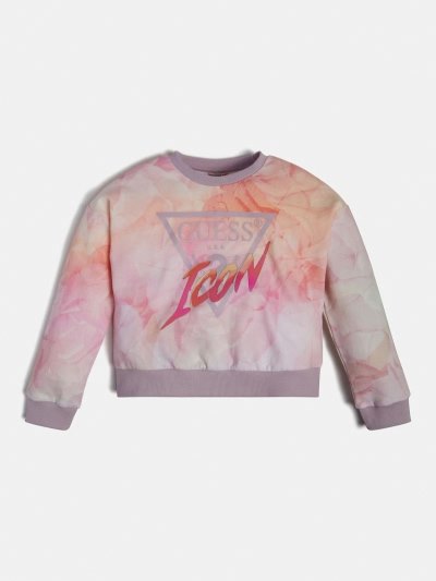 Gyerek Guess Icon Logo Pulóverek Rózsaszín | HU-629432