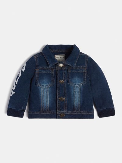 Gyerek Guess Knit Farmer Dzsekik Sötétkék | HU-083473