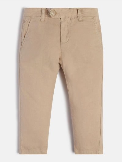Gyerek Guess Linen Blend Nadrág Khaki | HU-230394