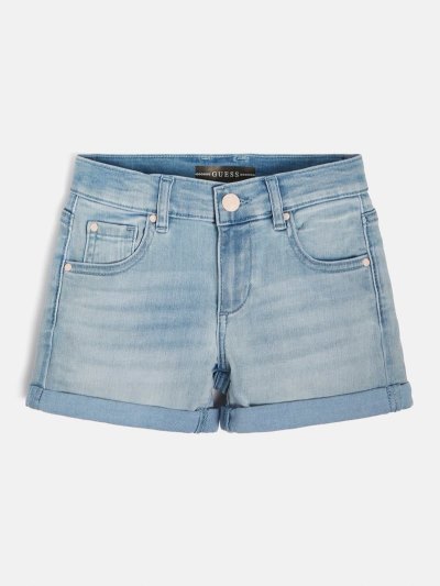 Gyerek Guess Rhinestones Denim Rövidnadrág Világos Kék | HU-298397
