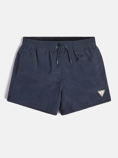 Gyerek Guess Small Triangle Logo Patch Swimtrunk Úszónadrágok Kék | HU-435379