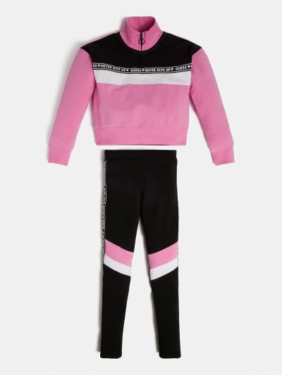 Gyerek Guess Sweatshirt And Leggings Active Sets Rózsaszín | HU-203950