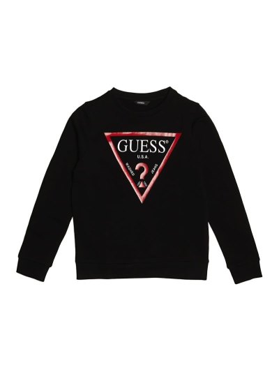 Gyerek Guess Triangle Logo Pulóverek Fekete | HU-203772