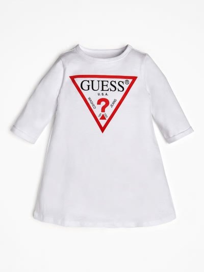 Gyerek Guess Triangle Logo Ruha Fehér | HU-830986
