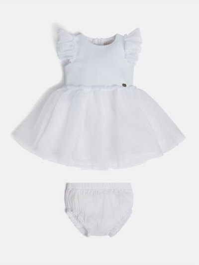 Gyerek Guess Tulle Insert Ruha And Panties Sets Fehér | HU-272601