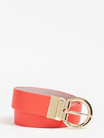 Női Guess Alby Reversible Belt Öv Piros | HU-426616