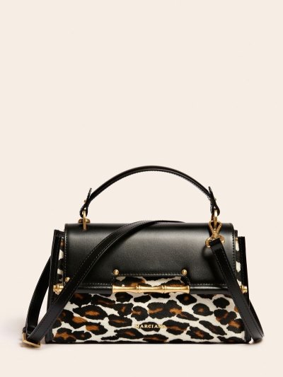 Női Guess Alia Real Bőr Kézitáska Animalier | HU-489874
