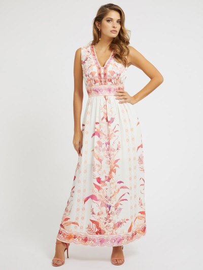 Női Guess All Over Floral Print Ruha Színes | HU-865355
