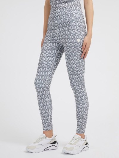 Női Guess All Over G Cube Logo Leggings Szürke | HU-214810