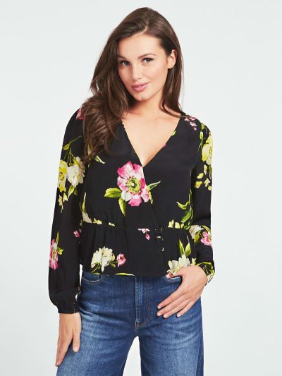 Női Guess All Over Print Blúz Floral Fantasy | HU-574943