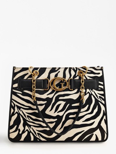 Női Guess Aviana Genuine Bőr Bevásárló Táska Animalier | HU-165273