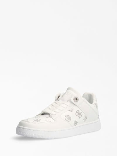 Női Guess Ballinn 4g Peony Logo Tornacipő Fehér | HU-035068