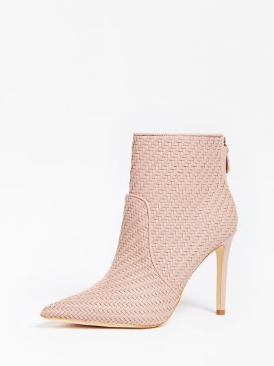 Női Guess Bendeta 10cm-heel Bokacsizma Világos Rózsaszín | HU-545183