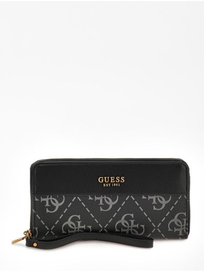 Női Guess Berta 4g Logo Maxi Pénztárca Szürke | HU-803729