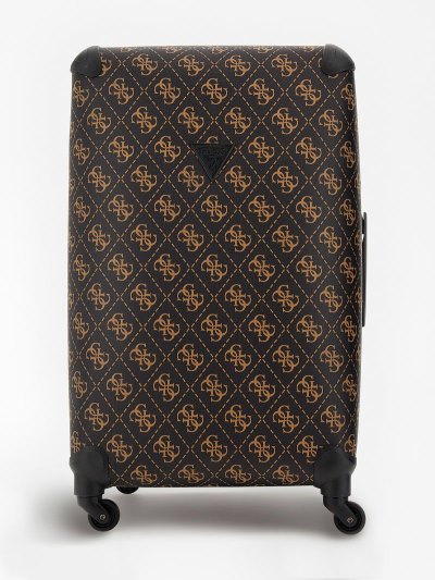Női Guess Berta 4g Logo Trolley Kézipoggyász Barna | HU-405667