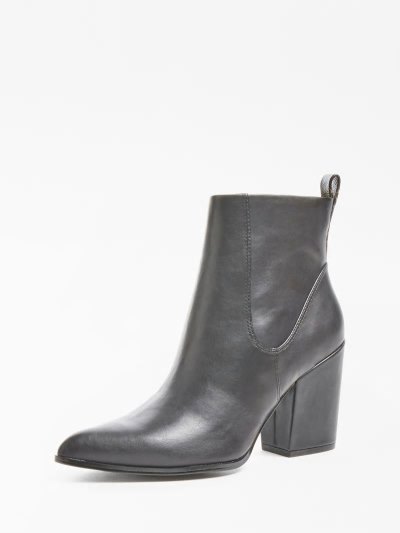 Női Guess Bredy Pointed Ankle Point Bokacsizma Fekete | HU-701000