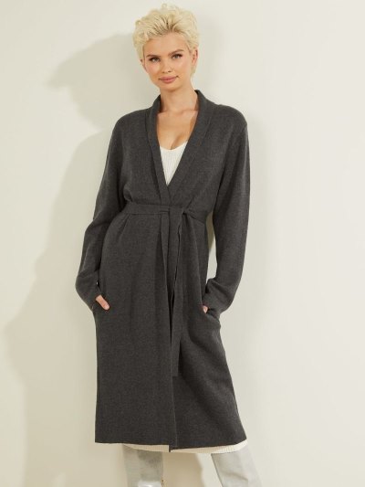 Női Guess Cachemere Blend Belted Kardigán Barna | HU-241753