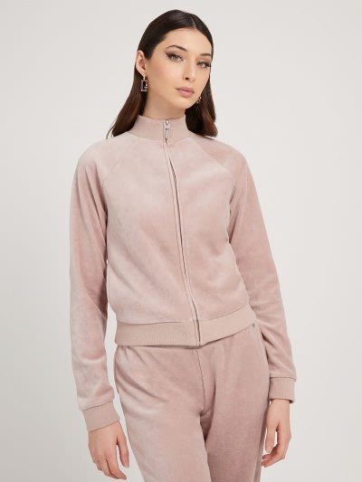 Női Guess Chenille Pulóverek Rózsaszín | HU-631144
