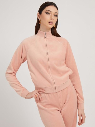 Női Guess Chenille Pulóverek Rózsaszín | HU-926391