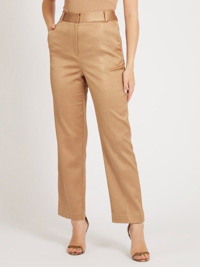 Női Guess Croco Satin Nadrág Barna | HU-418292