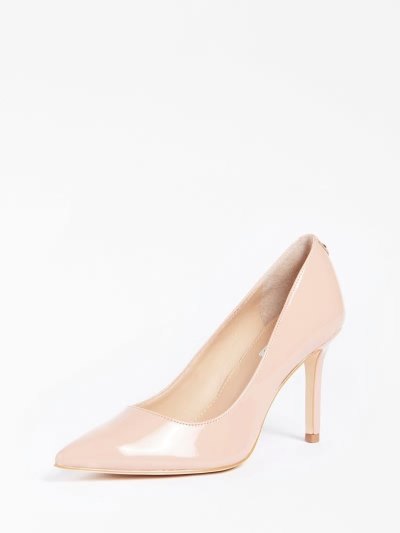 Női Guess Dafne Lakkbőr Court Cipő Krém | HU-636829