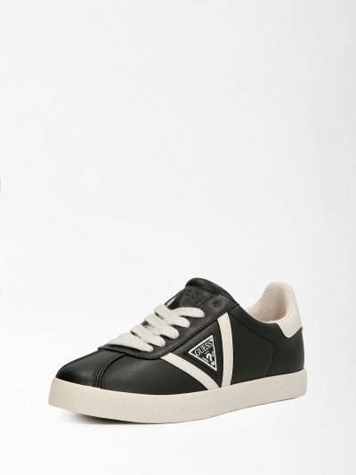 Női Guess Daygirl Logo Triangle Tornacipő Fekete | HU-801513