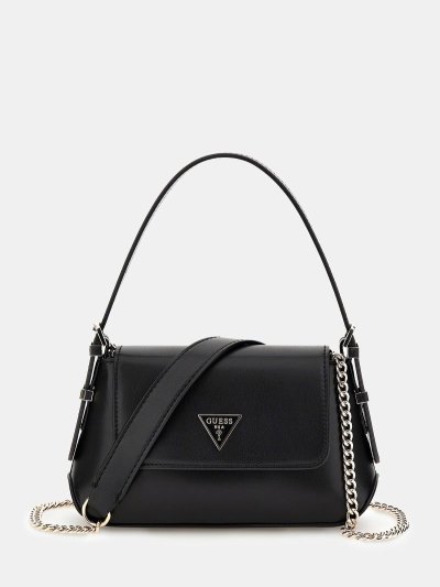 Női Guess Desideria Faux Bőr Crossbody Táska Fekete | HU-694753