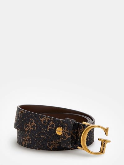 Női Guess Didi 4g Logo Belt Öv Barna | HU-628327