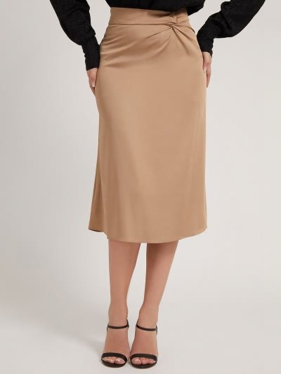 Női Guess Draped Szoknya Barna | HU-324340