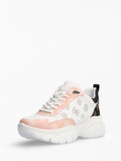 Női Guess Dreamon 4g Peony Logo Futócipő Fehér | HU-881043
