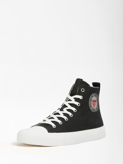 Női Guess Ederla High Top Sneakers Fekete | HU-064726