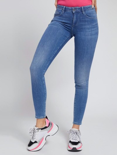 Női Guess Farmer Nadrág Glitter Sovány Fit Ruházat Kék | HU-360042