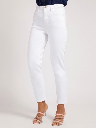 Női Guess Farmer Nadrág Mom Fit Ruházat Fehér | HU-067088