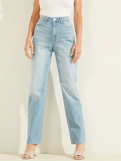 Női Guess Farmer Nadrág Relaxed Fit Ruházat Kék | HU-215177