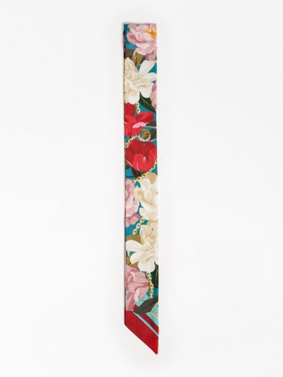 Női Guess Floral Print Bandana Piros | HU-852491