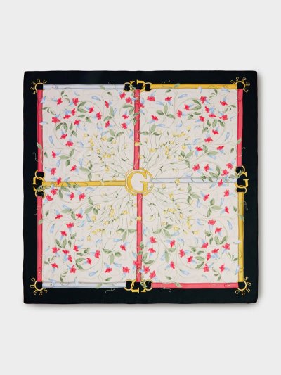 Női Guess Floral Print Keffiyeh Fekete | HU-602572