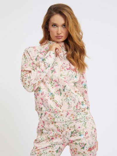 Női Guess Floral Print Pulóverek Rózsaszín | HU-810255
