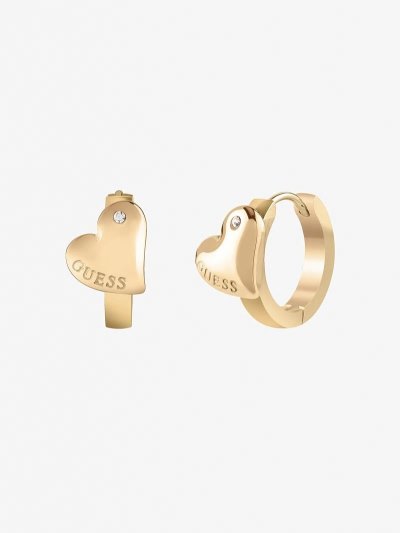 Női Guess Fluid Hearts Fülbevaló Arany | HU-913629