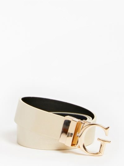 Női Guess Foiled Reversible Belt Öv Fekete | HU-327997