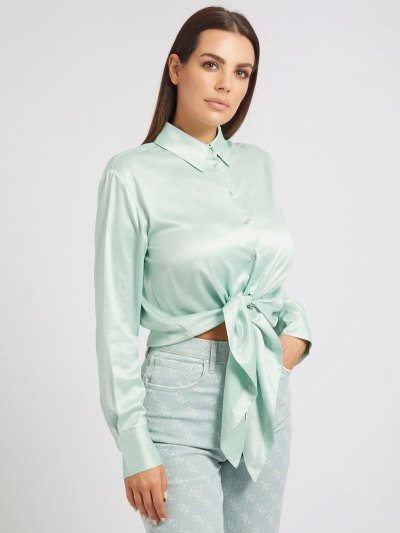 Női Guess Front Bow Ingek Zöld | HU-070450