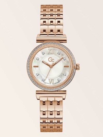 Női Guess GC Crystal Analogue Óra Rózsaszín Arany | HU-725898